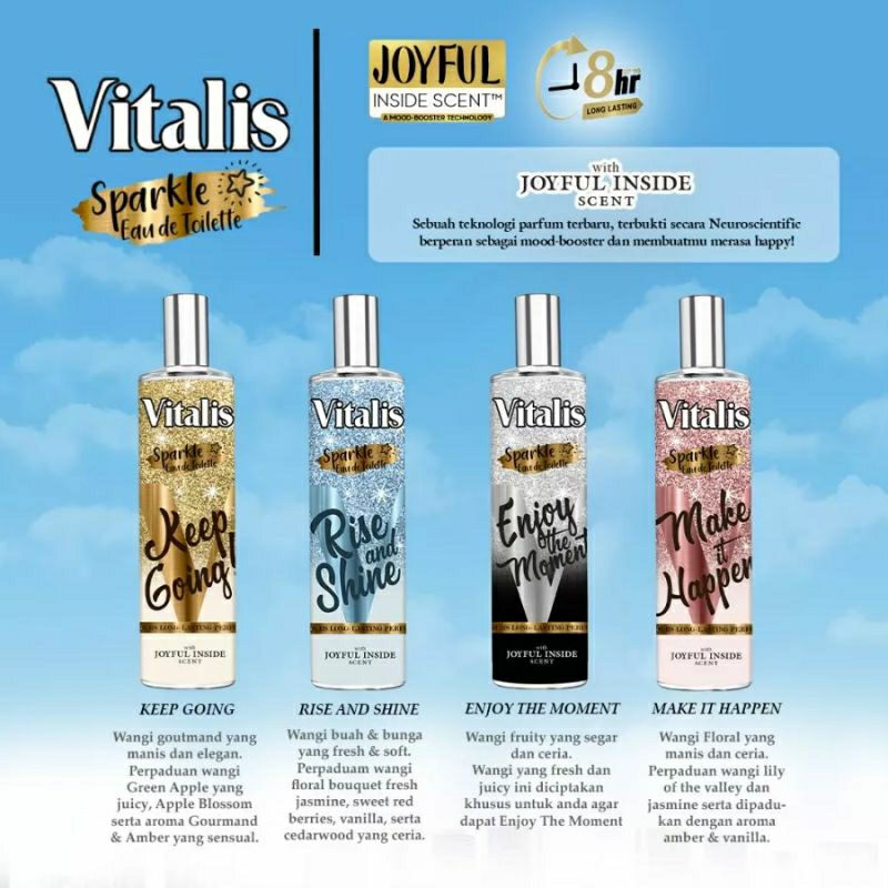 Vitalis Eau de Toilette Sparkle 100ml ~ Original 100%