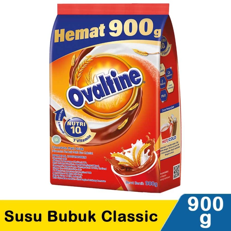 

Ovaltine Classic / Susu Bubuk Coklat Ovaltine - 900g