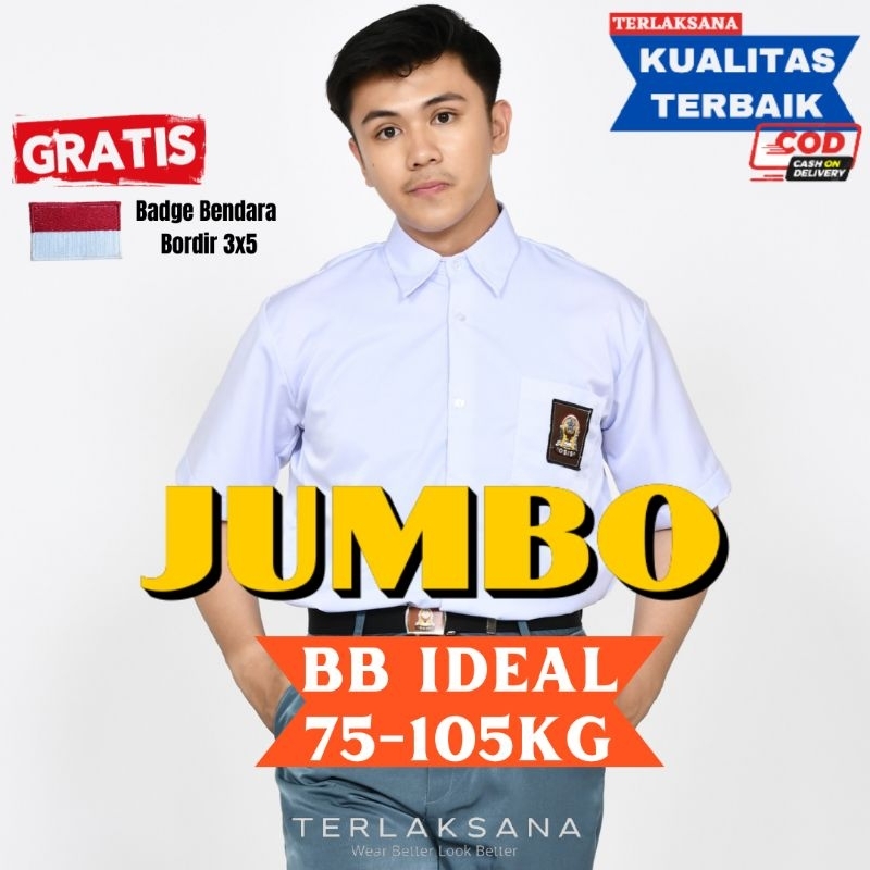 Seragam SMA JUMBO Seragam Sekolah Kemeja Putih SMA Laki-Laki dan Perempuan