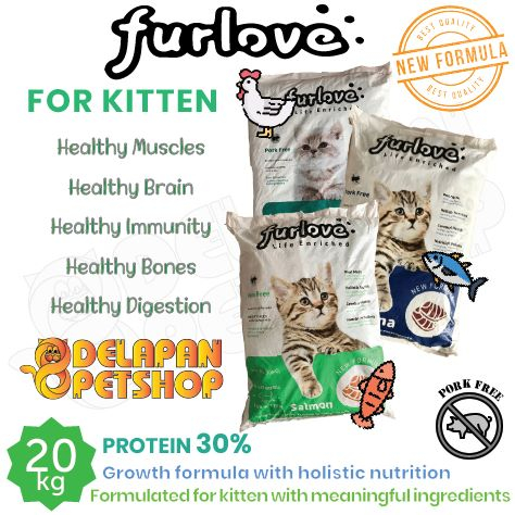 FURLOVE Cat Food Kitten 20 Kg / Makanan Kucing Murah Berkualitas