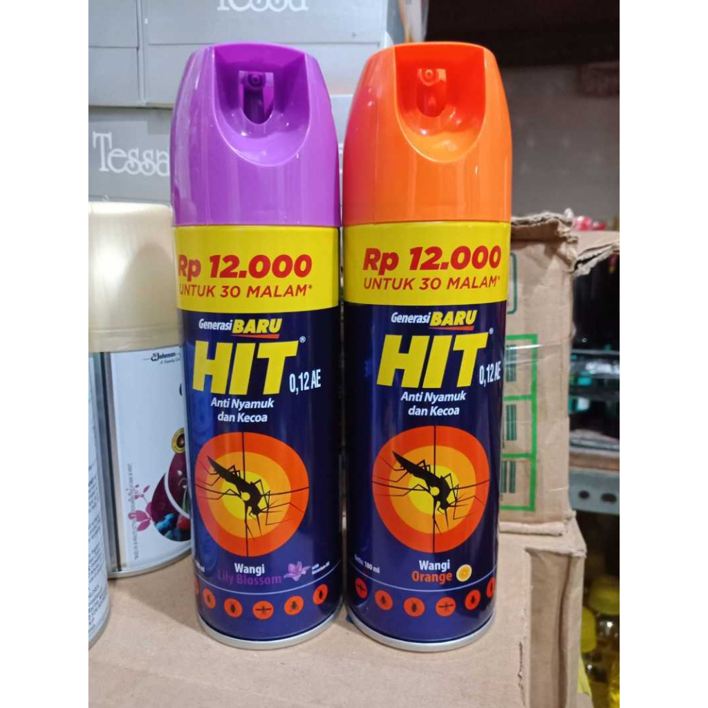 Hit Aerosol 165ML Anti Nyamuk Anti Serangga Anti Kecoak Hit Semprot 165 ML Lily Blossom Hit orange Hit 12000