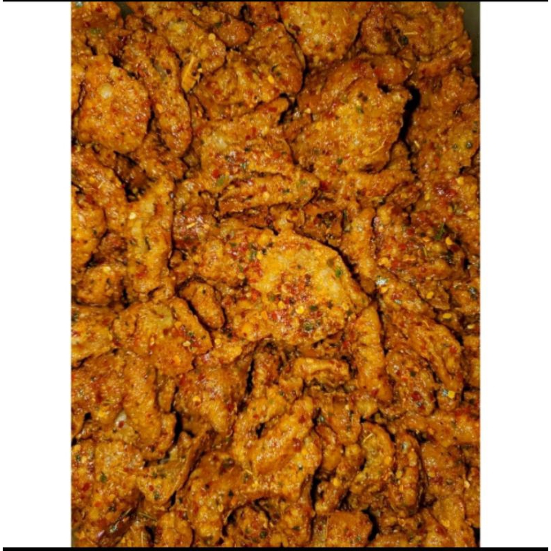 

kulit ayam crispy pedas 55gram daun jeruk/kulit ayam krispi original/kripik/krupuk/enak/gurih/cemilan viral/lauk