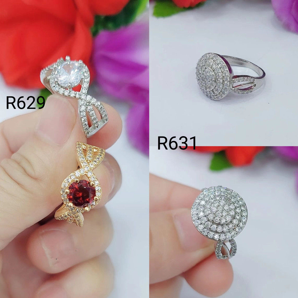 Cincin Xuping Permata Lapis Emas Perhiasan R629 630 631