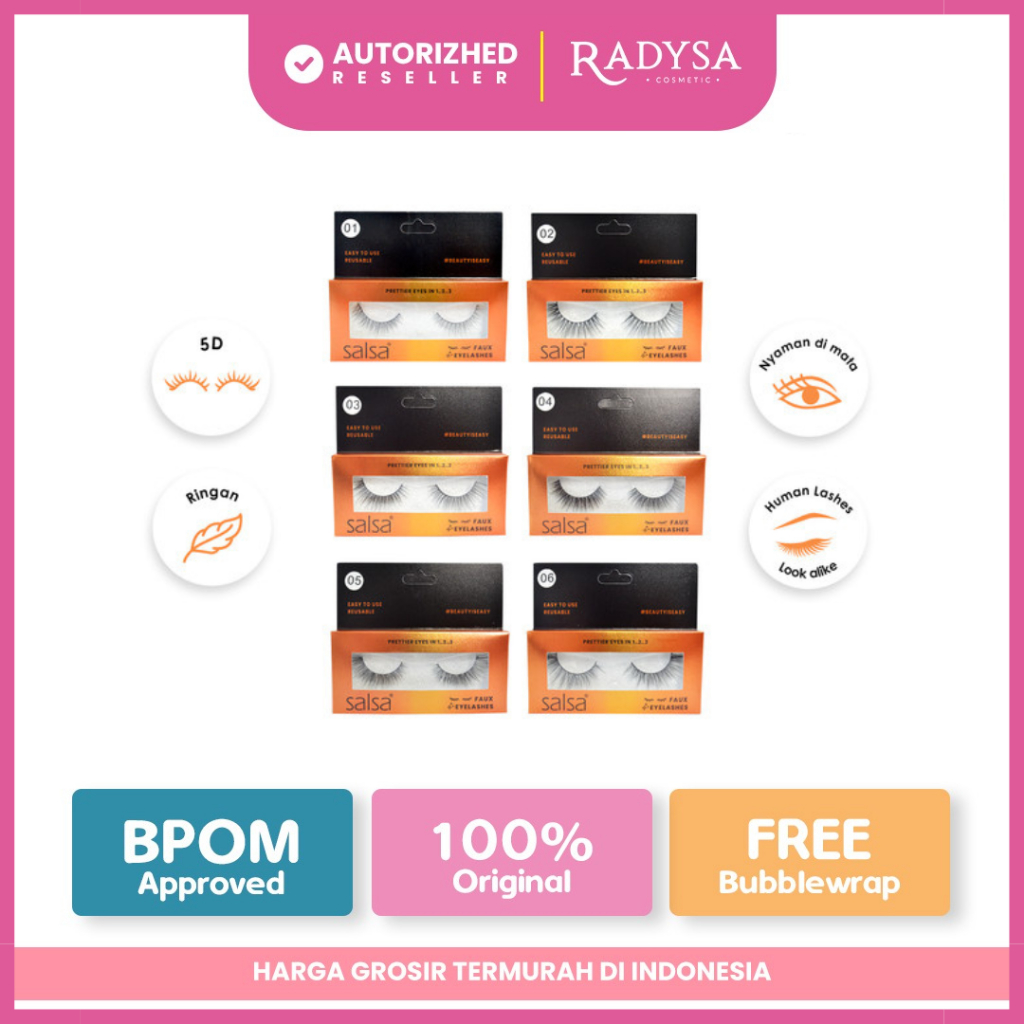 RADYSA - SALSA Faux Eyelashes - Bulu Mata Palsu Natural Fake Eyelash 1pcs