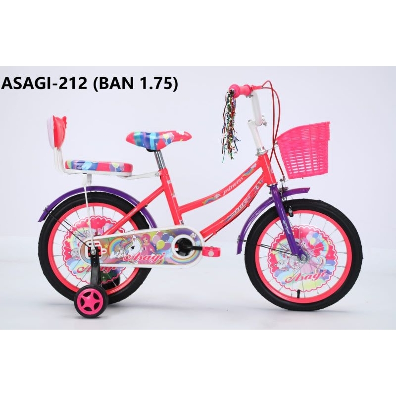 Sepeda mini anak 18 inch 7 sd 9 tani  LOL karakter  menarik lengkap Sesuai dipajang [ada roda bantu]