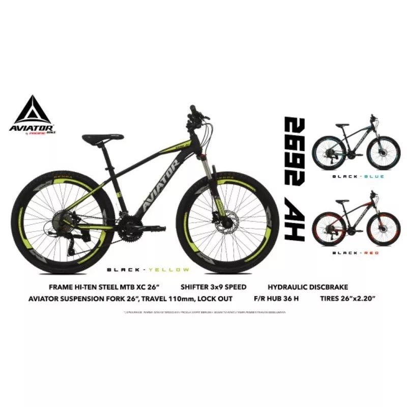 Sepeda MTB Aviator 2692 AH new sepeda gunung