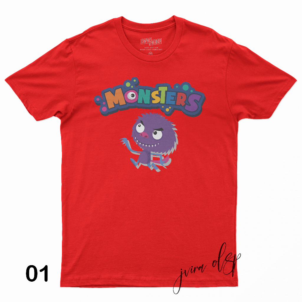 kaos anak monster ink / kaos oblong anak kararter monster ink / baju anak / kaos oblong