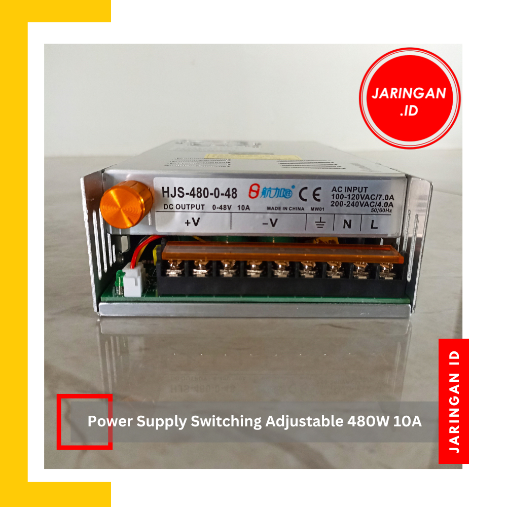 Power Supply Switching Adjustable 480W 10A