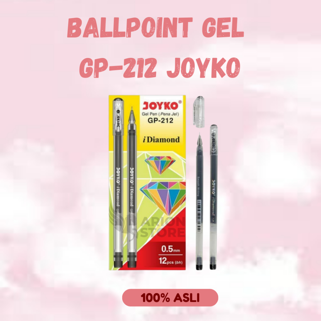 

[ARION STORE] Ballpoint Gel Diamond GP-212 Joyko / Ballpoint Enak Ujung Lancip [PCS]
