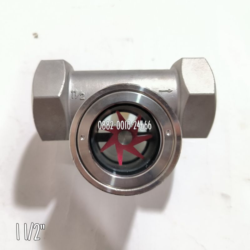 SIGHT GLASS FLOW INDICATOR SS304 1 1/2"