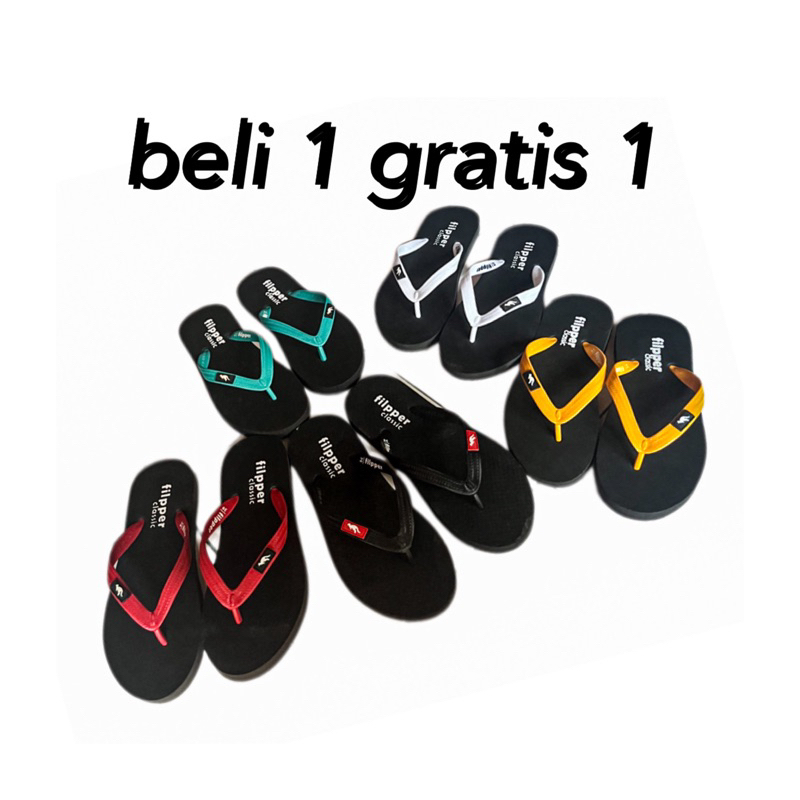 Sandal Sendal Jepit Japit Pria Cowok Laki Laki Cewek Wanita Casual Beli 1 Gratis 1