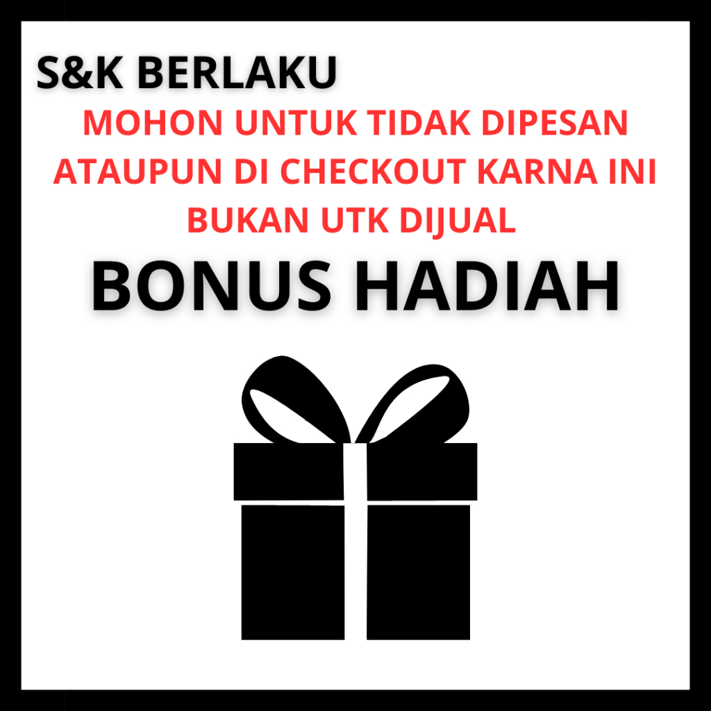 TIDAK UNTUK DI PESAN / DICHECKOUT BONUS HADIAH SOUVENIR HADIAH GIVE PROMO UNDIAH GIVE