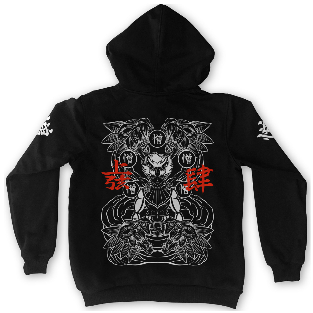 Hoodie Zohakuten Black Anime Manga Demon Slayer Premium Unisex