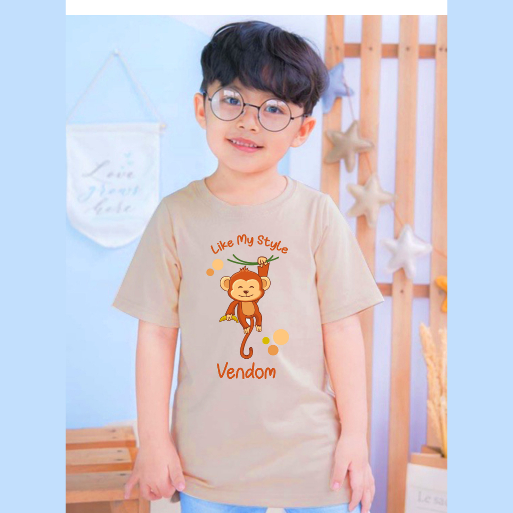 kaos anak / kaos anak laki laki &amp; perempuan / kaos anak kekinian / baju kaos anak premium tulisan sablon timbul usia 1-12 tahun