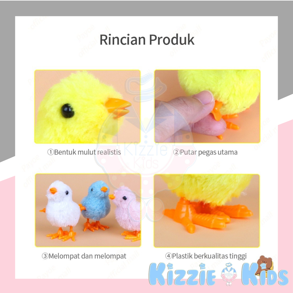 Kizzie Mainan Anak  Ayam / Mainan Mandi Bebek Bayi / Bath Toys
