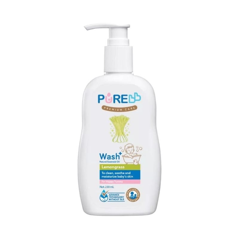 PUREBB WASH 230ml Plus Natural Essensial oil sabun dan shampo baby dan anak