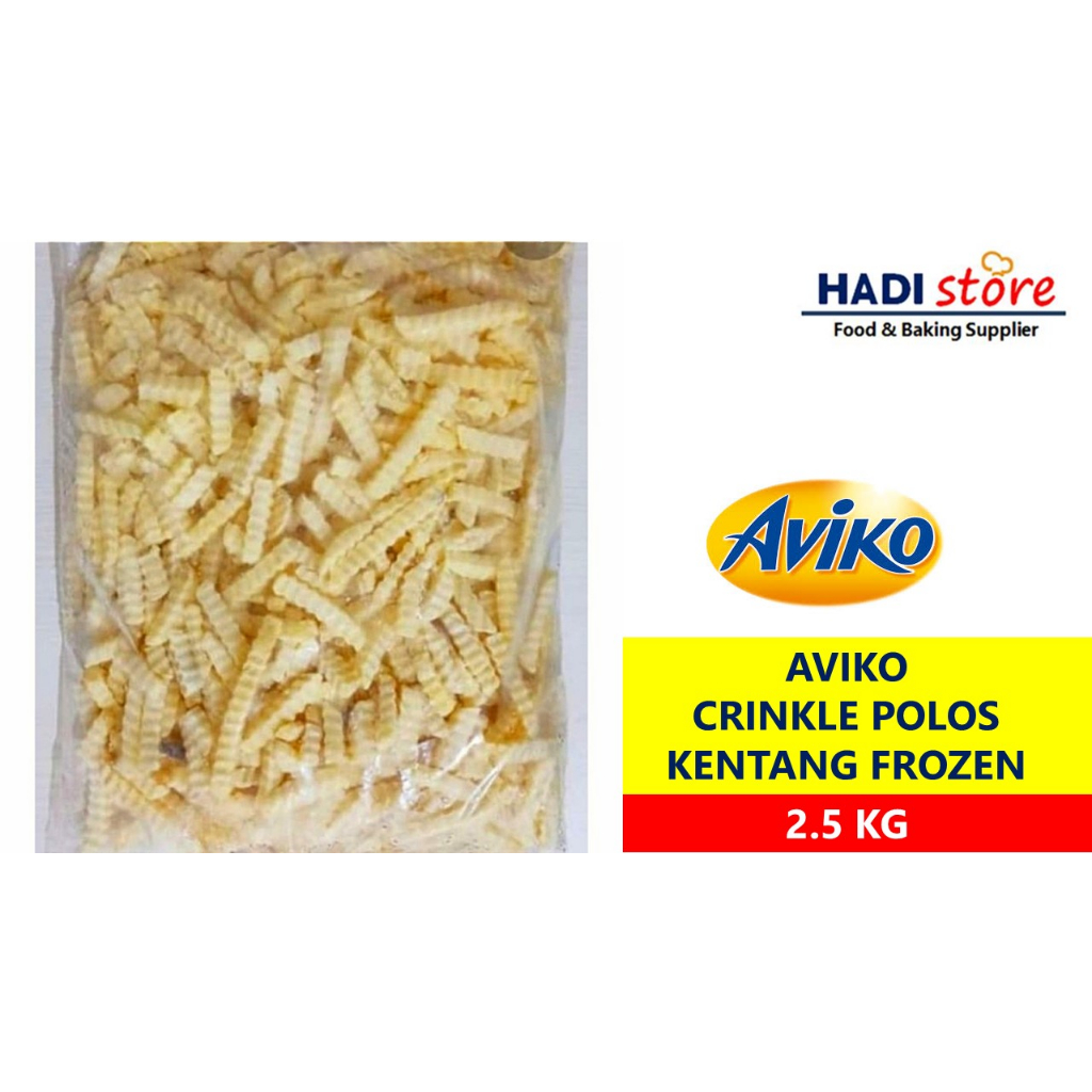 

AVIKO KENTANG GORENG CRINKLE CUT FRENCH FRIES 12 MM POLOS - 2.5 KG