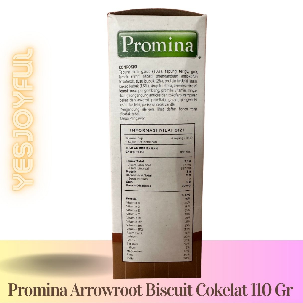 PALING MURAH!! Promina Cookies Arrowroot Cokelat 110 gr