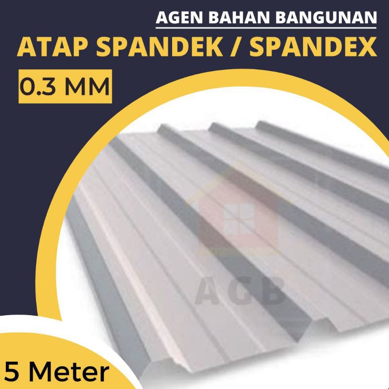 Spandek Atap 0.3 mm STD / Atap Spandek 0.3 mm STD (1 Lembar = 5 Meter) Harga Grosir & Free Ongkir Ja