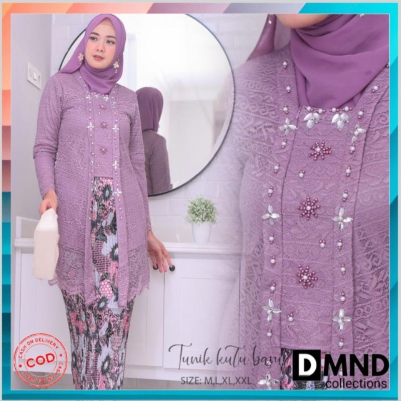 SETELAN TUNIK BRUKAT/TUNIK KUTU BARU BRUKAT/TUNIK PAYET/KEBAYA MODERN/ATASAN TUNIK