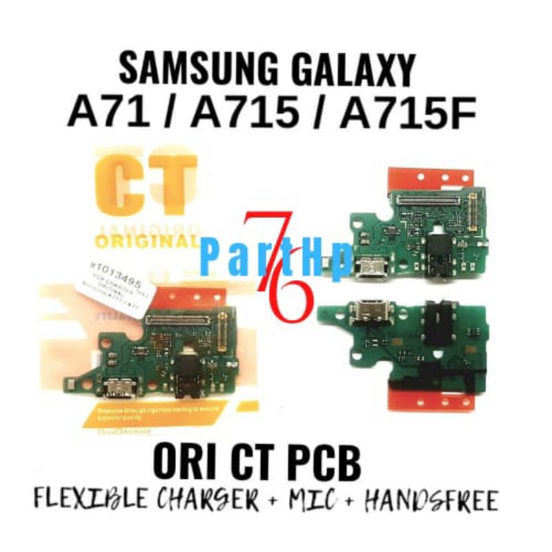 Ori CT Konektor PCB Connector charger Mic + Samsung Galaxy A71 A715 A715F   Pcb papan charger