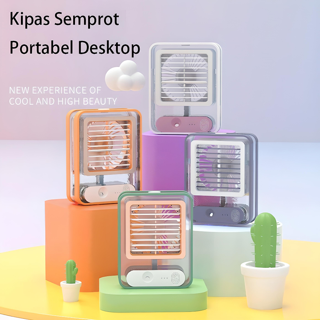 KIPAS ANGIN AC HUMIDIFIER FAN PENDINGIN RUANGAN MINI PORTABLE AIR COOLER