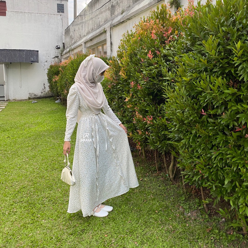 Arasa Hijab - CHESSY DRESS Motif | Korean Dress | Dress kondangan | Dress Lebaran | Dress Cantik