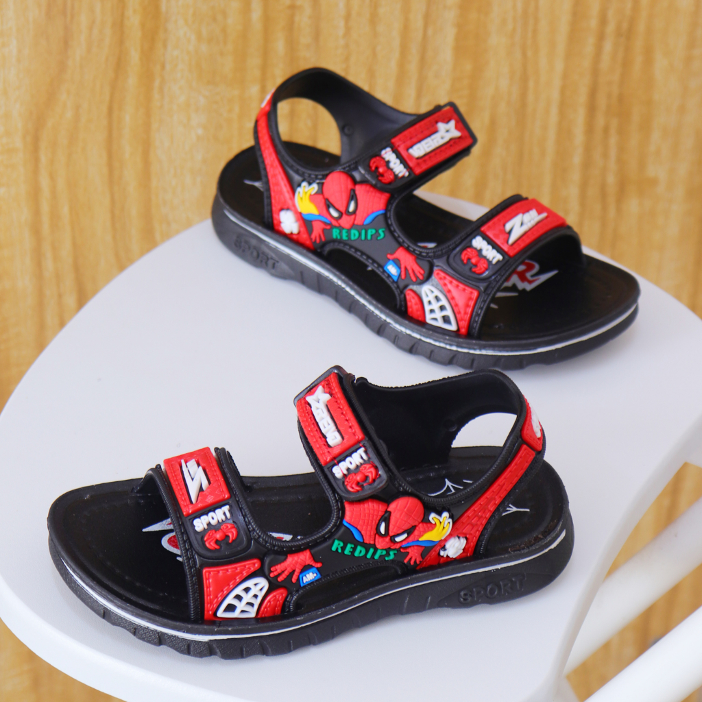 PROMO 10.10 PUNCAK OkayBaby B296 SANDAL GUNUNG SPIDERMAN ANAK LAKI2 IMPORT SNEAKERS PREMIUM