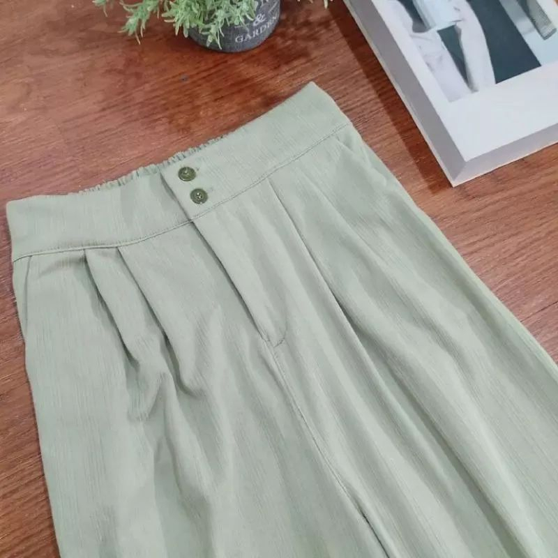 JENNIE KULOT KNIT / KEISYA KNIT PANTS DOUBLE BUTTON CHIKA KULOT KNIT/CELANA KNIT PREMIUM/CELANA BAHAN KNIT/CELANA SIMPLE/CELANA KNIT WANITA HITS VIRAL SELEB