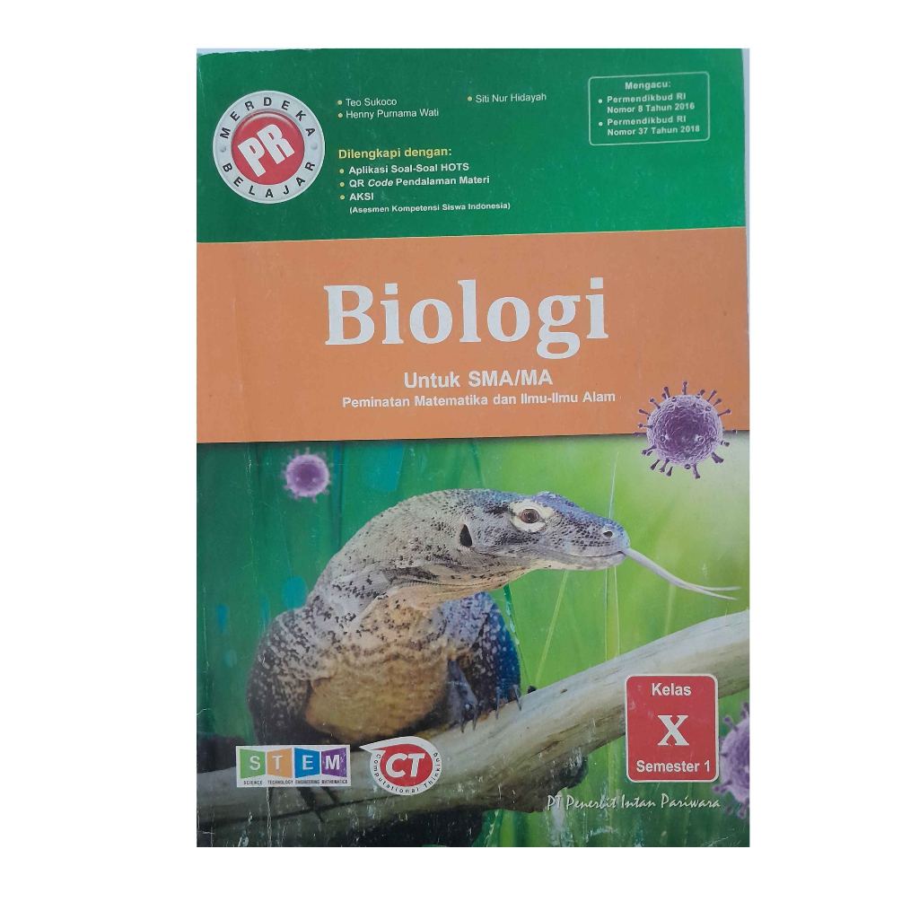 BUKU PR BIOLOGI KELAS 10 SMA SEMESTER 1 PENERBIT INTAN PARIWARA