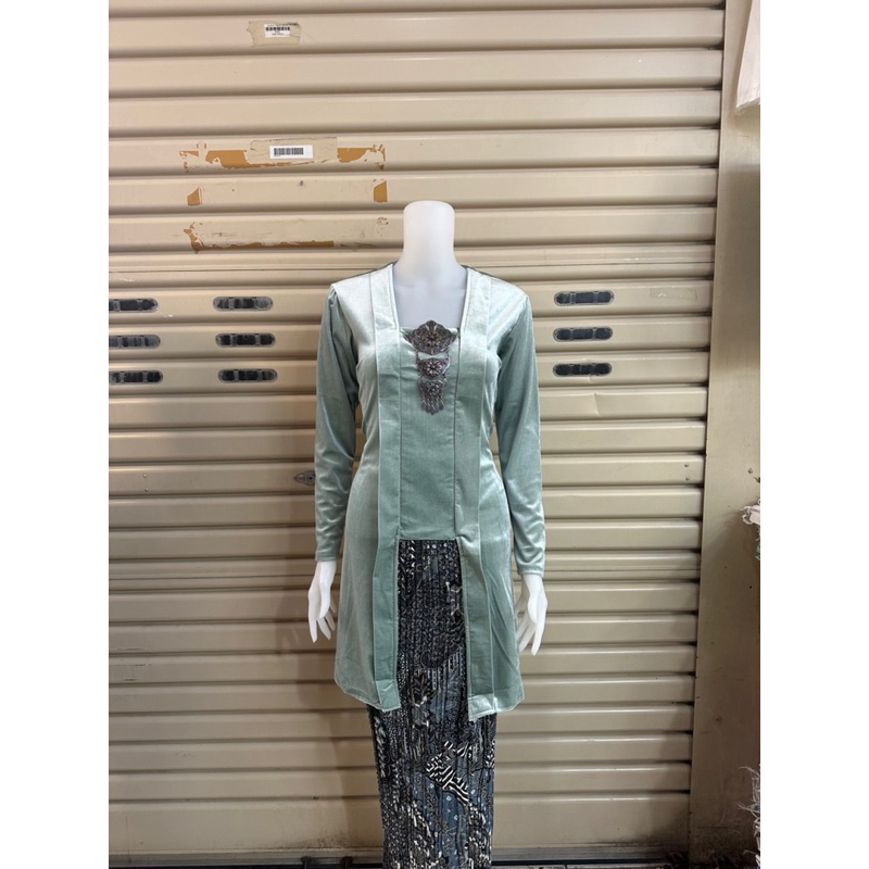 KEBAYA KUTU BARU BLUDRU MINT / KEBAYA PREMIUM MURAH BLUDRU / ATASAN KEBAYA KUTU BARU / KONDANGAN NIK