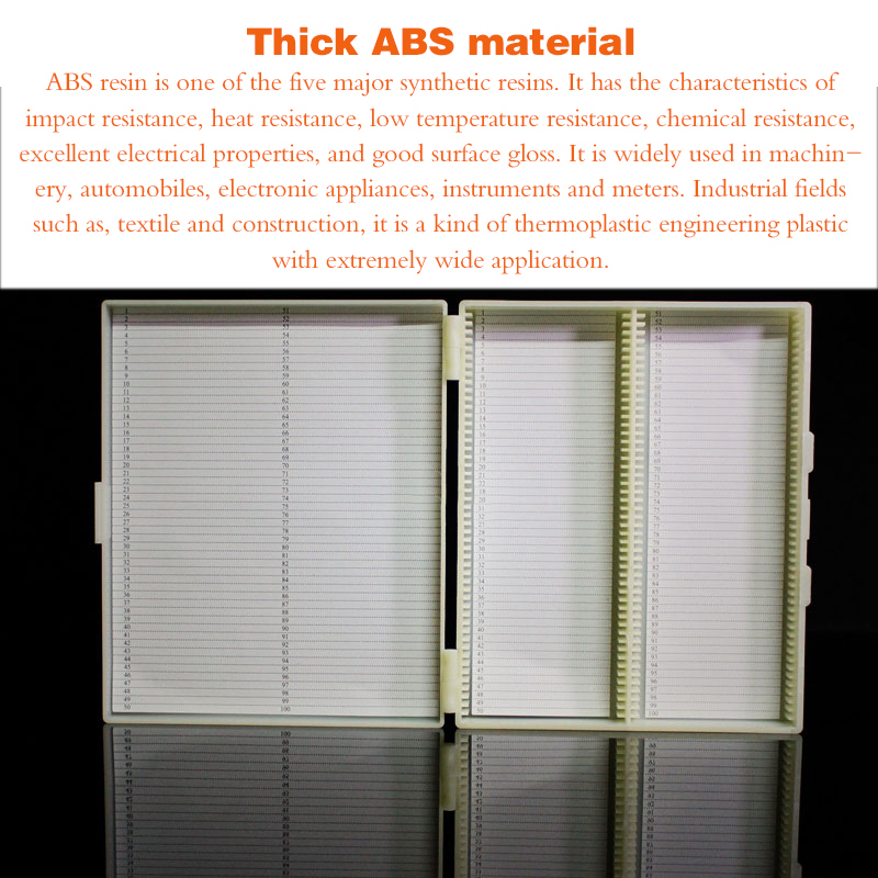 100PCS Kotak Preparat Isi Box Slide Preparat Glass Object isi 100 Slide Microscope Slide Box Lite