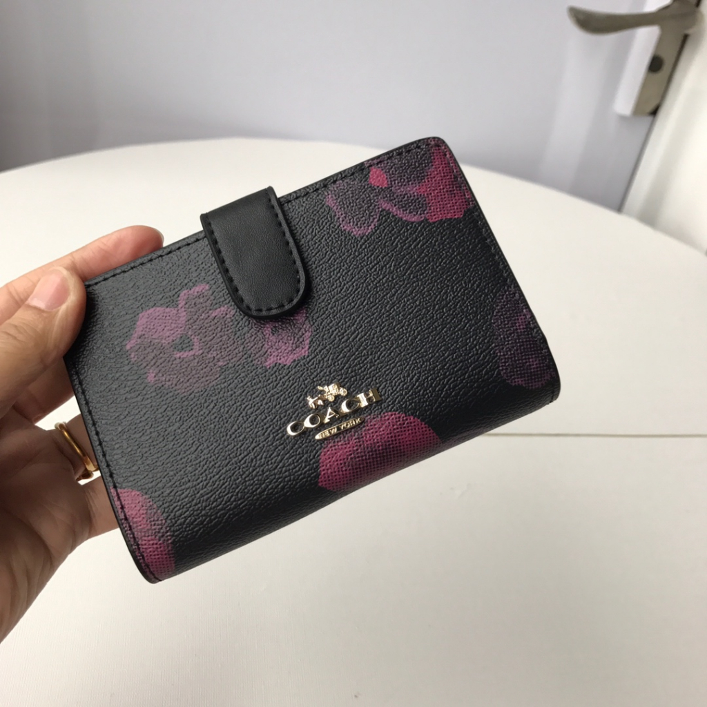 [Instant/Same Day]all ada 39127 coach wallet Ladies button purse folding purse card bag qianbao