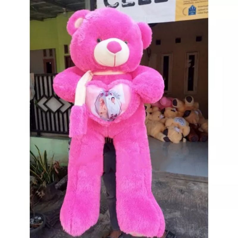 Teddy Bear syal telapak 1,2 meter (gratis ukir nama)