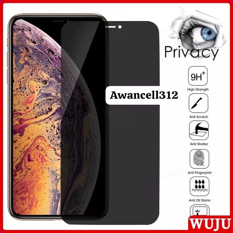 Tempered glass anti spy kaca ( OPPO )