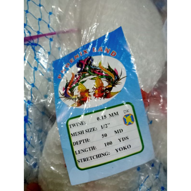 jaring ikan bahan 1/2 in