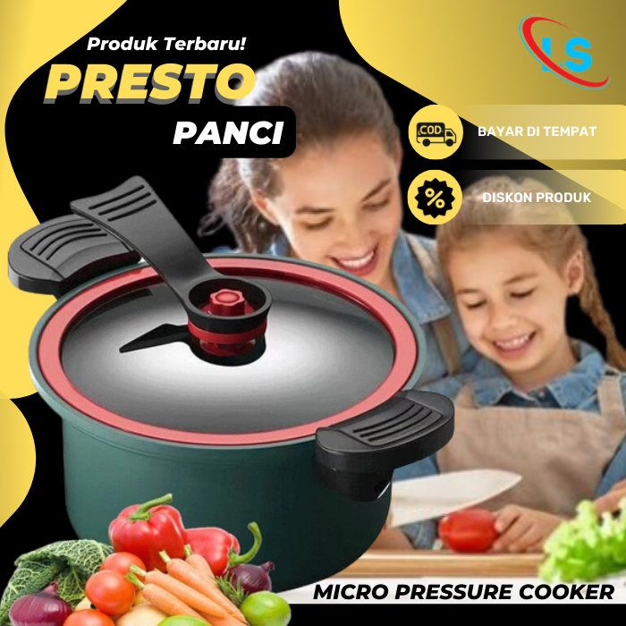 Panci Presto Subron 3.5 liter Teflon Pressure Cooker Totipotent Micro Pressure Cooker Pot Daging Empuk Anti Lengket