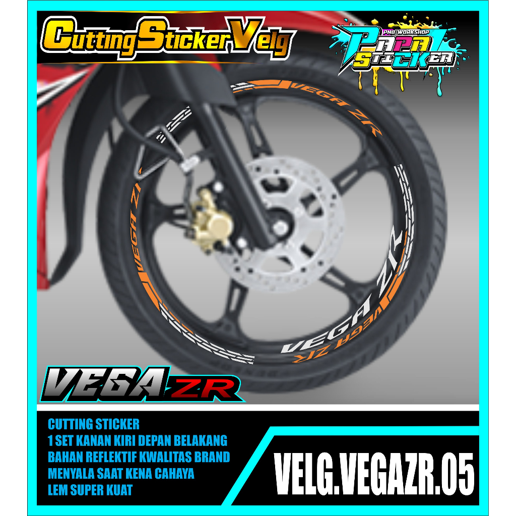 STIKER VELG VEGA ZR CUTTING STICKER VELG CUTTING VARIASI YAMAHA VEGA ZR LIS BAN/VELG 05