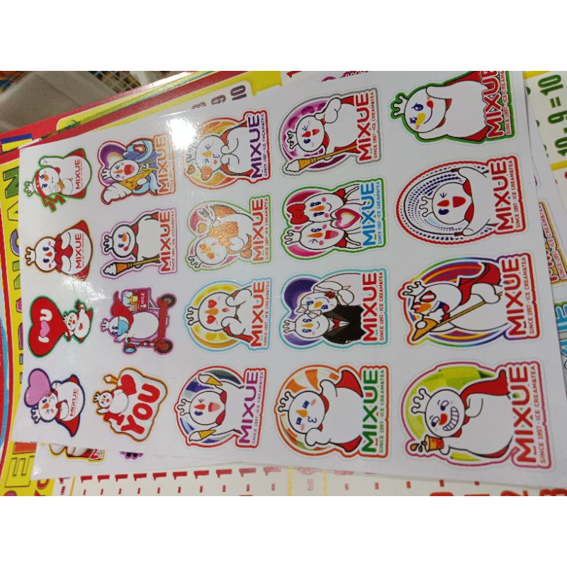 

20pcs Stiker MIXUE viral 1lembar