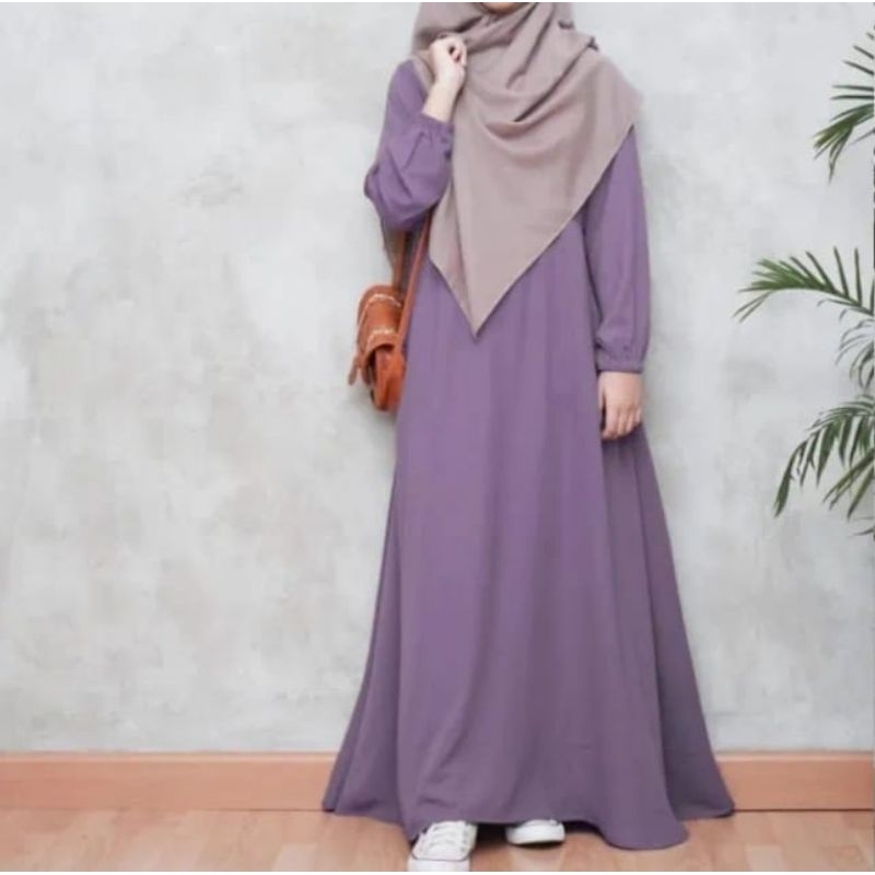 Baju Gamis Syar'i polos Busui Bahan airflow
