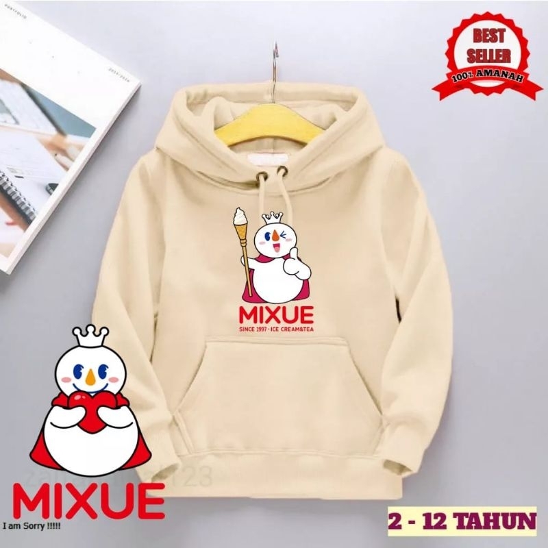 Hoodie anak mixue tanggung Usia 5-9 Tahun