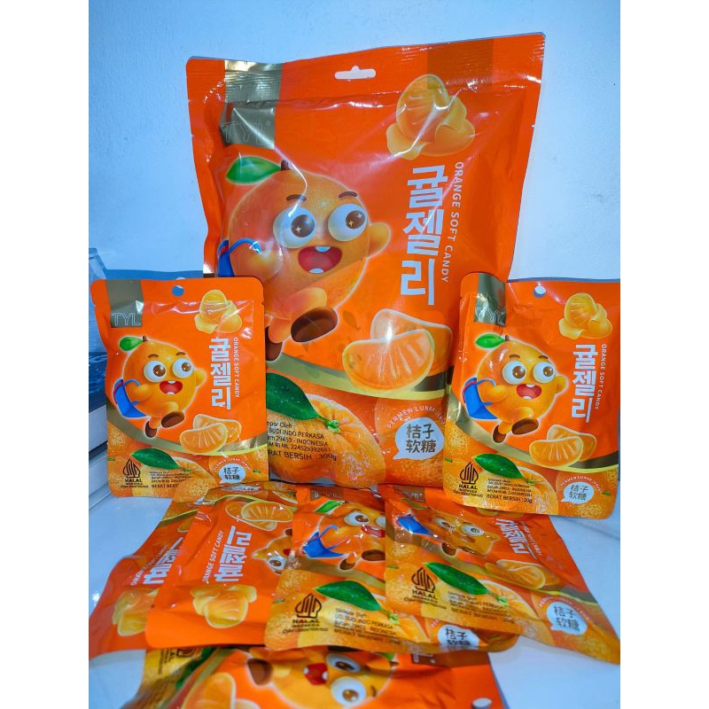 

TYL Orange Soft Gummy Candy / jelly jeruk /permen jeruk 300gr