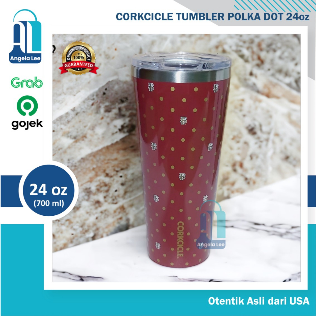 Corkcicle Tumbler Florida State University Polka Dot Ori USA 24oz