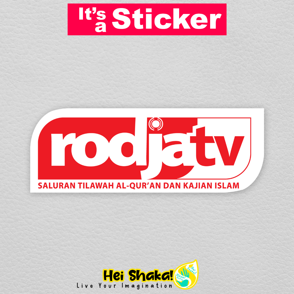 Heishaka Stiker RODJA TV Sticker Televisi Dakwah Muslim Vinyl Anti Air