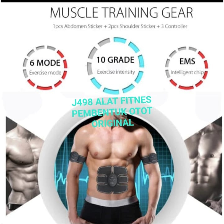 J498 ORI Alat 1 SET PELANGSING BADAN PEMBENTUK OTOT MUSCLE ELEKTRIK TUBUH GYM FITNES ORIGINAL ASLI EMS TERAPI KURUS MENGENCANG KAN URAT DAGING KOMPLIT  GARANSI UANG KEMBALI BILA PRODUK YANG DITERIMA TIDAK BERFUNGSI / TIDAK SESUAI / TIDAK COCOK  BEBAS MAKA
