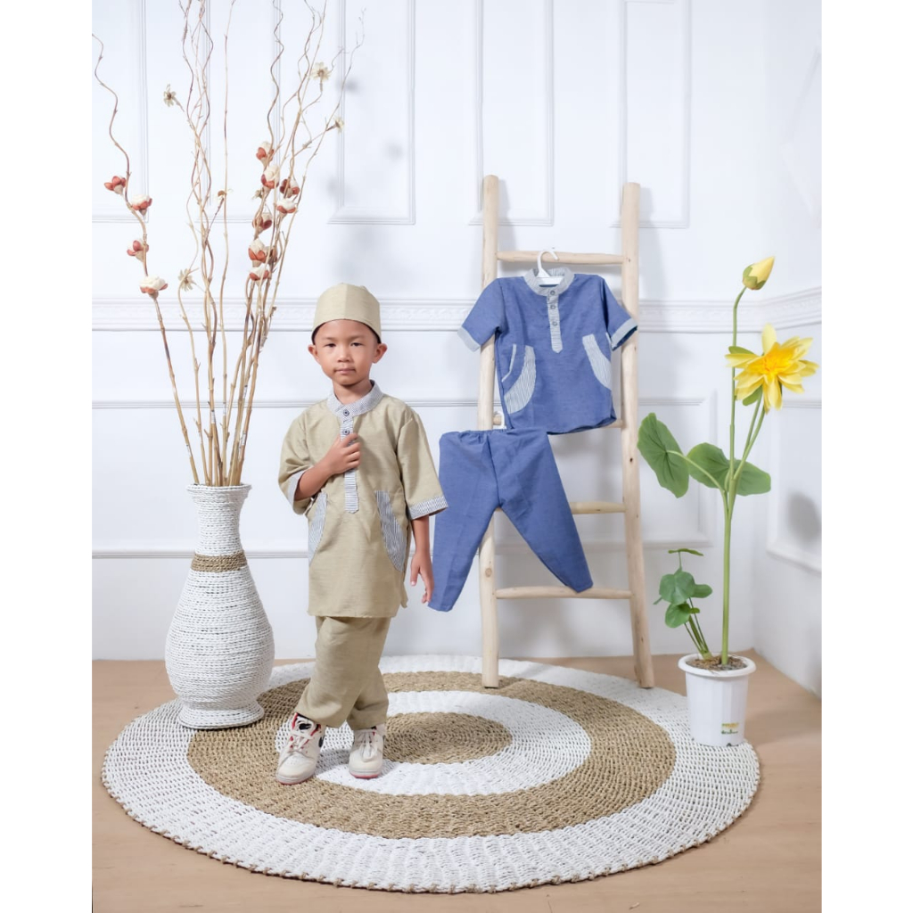 Koko Anak Laki Laki Set Baju Muslim Anak Fre Peci 1-6 Tahun