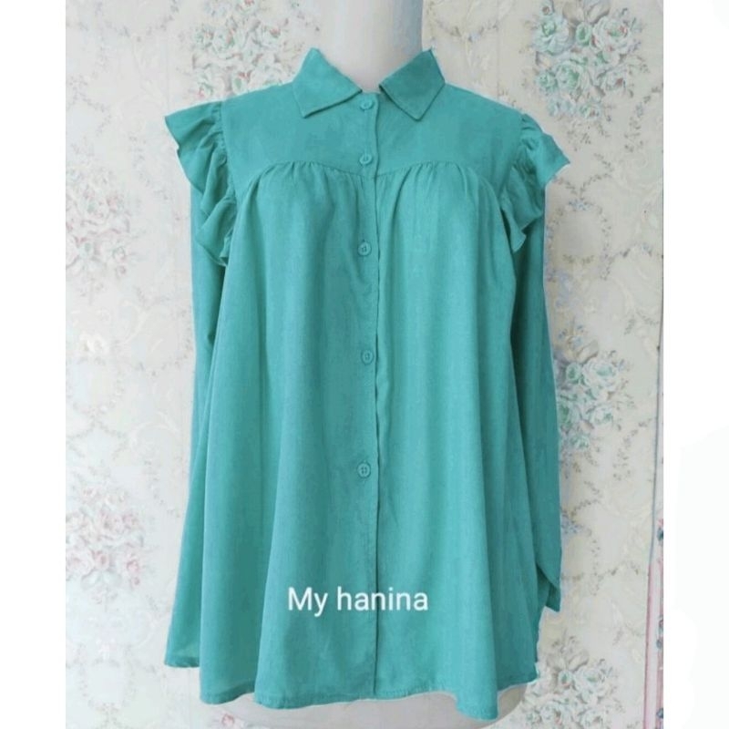 Hanina blouse Atasan kemeja wanita formal