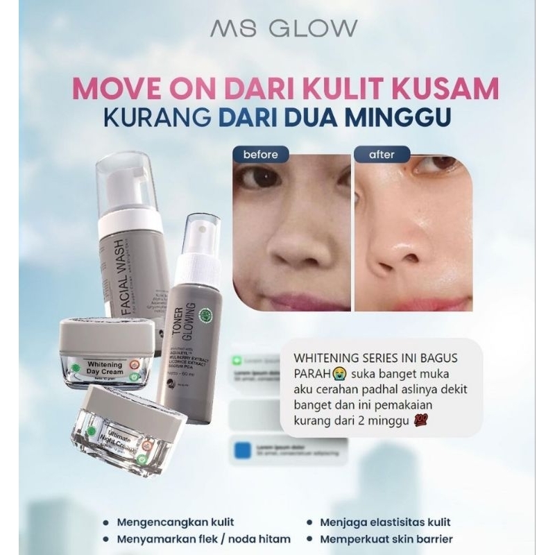 Paket Wajah MS GLOW / Paket Whitening/ Paket Ultimate / Paket Acne / Paket Luminous/ Paket White Cell MS GLOW