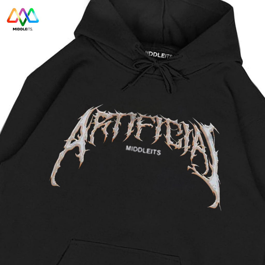 Middleits - Sweater Hoodie BASIC/LOKAL Pullover Artificial Black