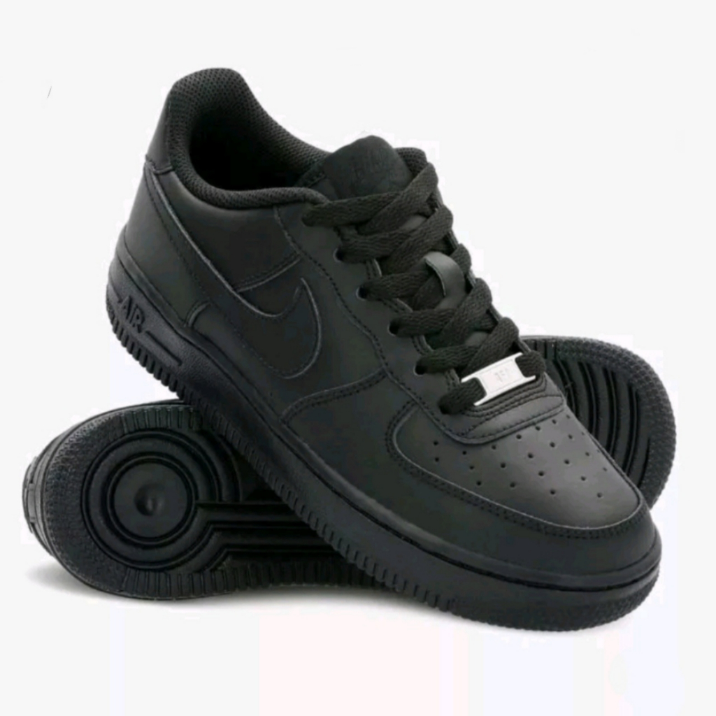 SEPATU SEKOLAH PRIA  HITAM POLOS SEPATU SNEAKER FULL BLACK PRIA DAN WANITA.